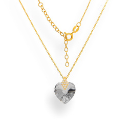 Necklace heart Swarovski - silver p. 925