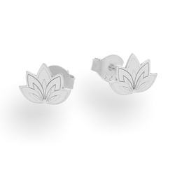 SILVER EARRINGS full LOTUS FLOWER - SILVER 925