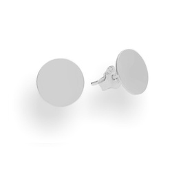 SZT-201 Silver stud earrings CIRCLES 8mm - SILVER 925