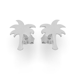 SZT-356 Silver earrings palm tree - silver 925