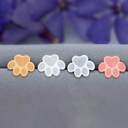SZTp-314 Silver paw earrings - SILVER 925 rhodium