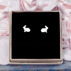 SZTp-423B Silver bunny earrings - silver 925 rhodium