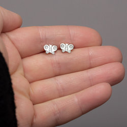 Silver earrings BUTTERFLY - SILVER 925