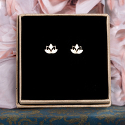 Silver earrings LOTUS FLOWER - SILVER 925