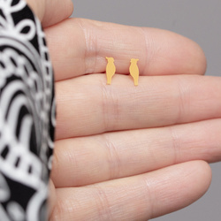 Silver parrot stud earring silver 925 gold plated