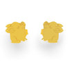  Silver stud pig earrings 925 silver gold plated