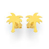 SZTZ-356 Silver earrings palm tree - silver 925 gold plated