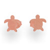 SZTrg-543 Silver turtle earrings - silver 925 rose gold
