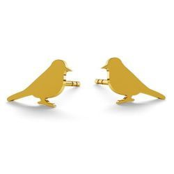 Srebrne kolczyki sztyfty PTAKI PTASZKI - pr. 925