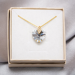 Srebrny naszyjnik SERCE SWAROVSKI - SREBRO p. 925