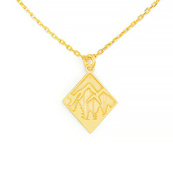 Srebrny naszyjnik GÓRY - srebro p. 925 POZŁACANY