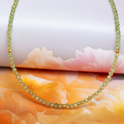 Naszyjnik naturalny OLIWIN PERIDOT - srebro 925 