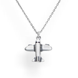 Srebrny naszyjnik SAMOLOT - SREBRO p 925