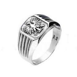 Sygnet - Orzeł w koronie pr. 925 Oksydowane