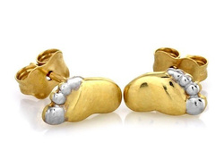 Złote kolczyki STÓPKI - ZŁOTO pr. 333