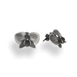 Srebrne kolczyki - sztyfty - Orchidea
