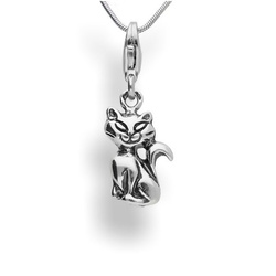 Srebrna zawieszka - charms - KOT pr. 925