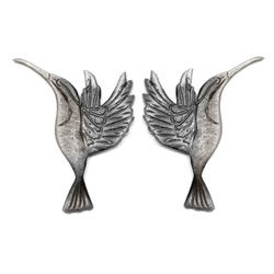 Srebrne kolczyki sztyfty kolibry - srebro p. 925