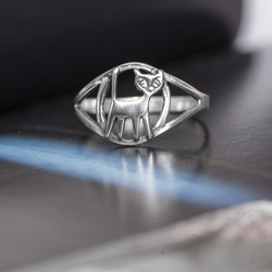 Pierścionek KOT KOTEK - SREBRO p. 925 