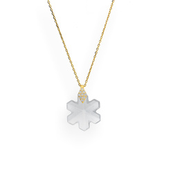 Naszyjnik ŚNIEŻYNKA SWAROVSKI - SREBRO pr. 925 