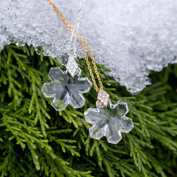 Naszyjnik ŚNIEŻYNKA SWAROVSKI - SREBRO pr. 925 
