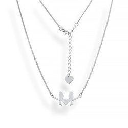 Srebrny naszyjnik celebrykta PTASZKI i SERDUSZKO