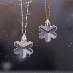 Naszyjnik ŚNIEŻYNKA SWAROVSKI - SREBRO pr. 925