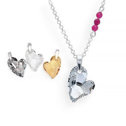 Srebrny naszyjnik whit SWAROVSKI i RUBIN - SREBRO