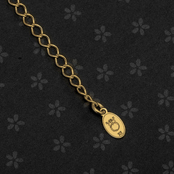 Naszyjnik naturalny AWENTURYN - srebro 925 złocone