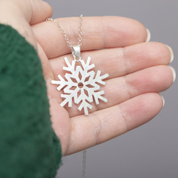 Srebrny naszyjnik DUŻA ŚNIEŻYNKA - SREBRO p. 925