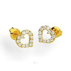 Srebrne kolczyki sztyfty SERCA - SREBRO pr. 925