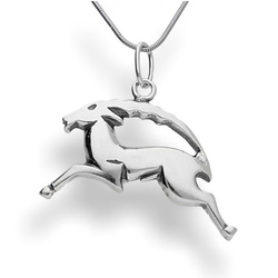 Duża zawieszka znak zodiaku KOZIOROŻEC SREBRO p925