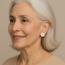 Srebrne kolczyki STOKROTKI - SREBRO 925