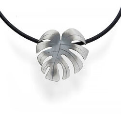 Srebrny naszyjnik LIŚĆ MONSTERA DUŻA- SREBRO p.925