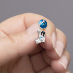 Srebrne kolczyki sztyfty KOSMOS PLANETA - p. 925