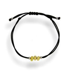 Bransoletka sznurkowa BURSZTYN - pr. 925