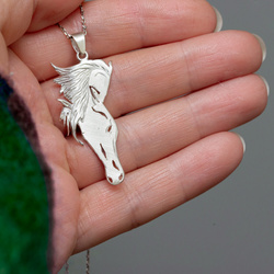 Silver necklace - HORSE - Silver 925