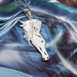 Silver necklace - HORSE - Silver 925