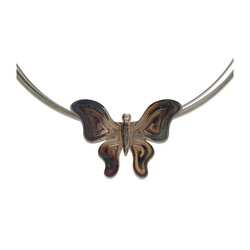 Srebrna zawieszka - motyl