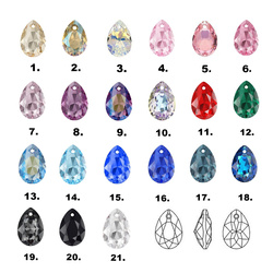 Srebrny złocony naszyjnik kropla Swarovski pr. 925