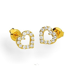 Srebrne kolczyki sztyfty SERCA - SREBRO pr. 925