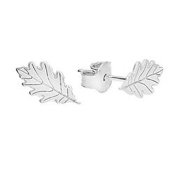 SZTP-746 Silver earrings OAK LEAF Sterling Silver 925 Rhodium Plated