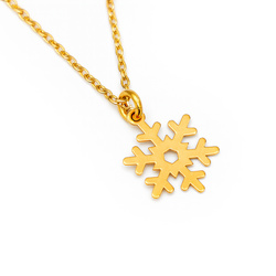 Necklace SNOWFLAKE - Sterling Silver 925 Gold Plated