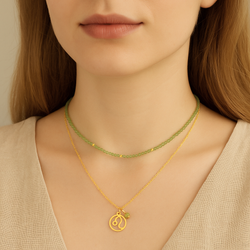 Naszyjnik naturalny OLIWIN PERIDOT - srebro 925 