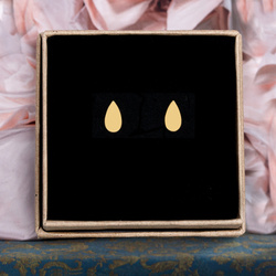 Silver earrings DROPS - SILVER 925 gold plated