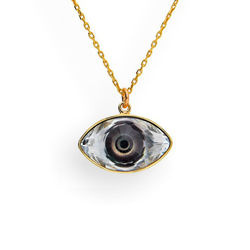 Srebrny naszyjnik OKO SWAROVSKI -  SREBRO ZŁOCONE