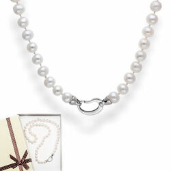 Srebrny naszyjnik naturalne PERŁY - WYSOKA JAKOŚĆ