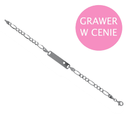 Bransoletka srebrna - Grawer GRATIS - pr. 925