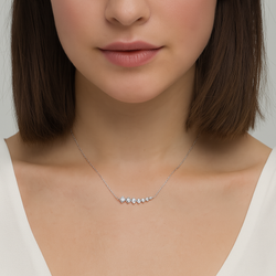 Srebrny naszyjnik cyrkonie KOMETA - SREBRO pr 925