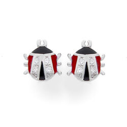 Srebrne kolczyki sztyfty BIEDRONKA BIEDRONKI p 925